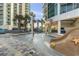 Gathering-friendly splash pad area with play structures, ideal for to have fun in the water at 107 S Ocean Blvd. # 503, Myrtle Beach, SC 29577