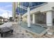 Unique pool area with lounge chairs and sunshades, perfect for relaxation and enjoying the sun at 107 S Ocean Blvd. # 503, Myrtle Beach, SC 29577