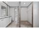 Bathroom showcasing the double vanity and an entrance to the closet at 108 Forman Way, Aynor, SC 29511