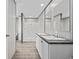Bathroom featuring a double sink vanity and stand-up shower at 108 Forman Way, Aynor, SC 29511
