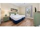 Bright bedroom features two twin beds, wood flooring, and coastal decor at 139 Avian Dr. # 6-201, Pawleys Island, SC 29585