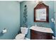 Bathroom featuring single vanity, toilet and wall decor at 140 Pixie Dust Ct., Myrtle Beach, SC 29588