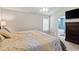 Bedroom with vaulted ceilings and adjacent bathroom, provides a relaxing and private retreat at 140 Pixie Dust Ct., Myrtle Beach, SC 29588