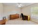 Bedroom with a desk, carpet, and a ceiling fan at 140 Pixie Dust Ct., Myrtle Beach, SC 29588