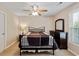Bedroom with a bed, ceiling fan, carpet and a window at 140 Pixie Dust Ct., Myrtle Beach, SC 29588