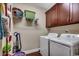 Convenient laundry room equipped with a washer, dryer, and plenty of storage cabinets at 1733 24Th Ave. N, North Myrtle Beach, SC 29582