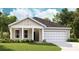 Charming single-story home featuring a two-car garage and a well-manicured front lawn at 176 Valerio St., Myrtle Beach, SC 29579