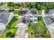 Aerial view of a home with a well-manicured lawn and solar panels at 180 Weeping Willow Dr., Myrtle Beach, SC 29579