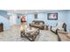 Inviting living room featuring light blue walls, a stylish rug, and comfortable seating at 180 Weeping Willow Dr., Myrtle Beach, SC 29579