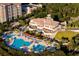 Aerial view of a beautiful resort with a large pool and manicured landscaping at 219 Atlantic Breeze St., Myrtle Beach, SC 29572