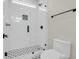 Contemporary bathroom with a glass-enclosed shower and modern white toilet at 2192 Eastwoods Dr., Conway, SC 29526
