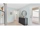 Stylish bedroom featuring gray dresser and porch access at 222 Atlantic Breeze St., Myrtle Beach, SC 29572