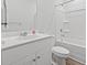 Clean bathroom showcasing a tub and shower combo with a white sink and vanity at 244 Jasper Overlook Way # 244, Myrtle Beach, SC 29588