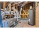 Unfinished attic with a modern HVAC system including a hot water heater and ductwork for efficient climate control at 244 Jasper Overlook Way # 244, Myrtle Beach, SC 29588