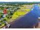 Beautiful aerial view of the community with stunning waterfront and golf course views at 4400 Turtle Ln. # 2-D, Little River, SC 29566