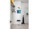 This walk-in closet has carpeted floors, basic metal shelving, and white walls at 4400 Turtle Ln. # 2-D, Little River, SC 29566