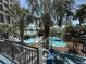 Beautiful resort pool area featuring palm trees and several different pool options and access points at 4800 S Ocean Blvd. # 706, North Myrtle Beach, SC 29582