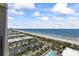 Breathtaking aerial view of a beachfront community, with stunning ocean views and pristine sandy beach at 5523 N Ocean Blvd. # 1412, Myrtle Beach, SC 29577