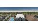 Beautiful aerial view of condo buildings right on the beach, showcasing the coastal living experience at 5523 N Ocean Blvd. # 1412, Myrtle Beach, SC 29577