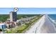 Picturesque aerial scene of oceanfront buildings with beautiful views of the sandy beach and blue ocean at 5523 N Ocean Blvd. # 1412, Myrtle Beach, SC 29577