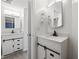 Well lit bathroom features white vanity with modern fixtures and ample storage at 5523 N Ocean Blvd. # 1412, Myrtle Beach, SC 29577