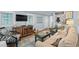 Cozy living room featuring beach-themed decor, a console and a comfortable seating area at 6001 - 1040 S Kings Hwy., Myrtle Beach, SC 29575