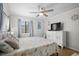 Spacious main bedroom with fan and nautical decor at 6001 N Ocean Blvd. # 137, North Myrtle Beach, SC 29582