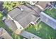 This aerial view showcases the home's layout and the expansive, well-manicured backyard at 616 Mckinley Way, Conway, SC 29526