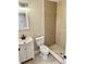 Stylish bathroom featuring tiled shower, sleek vanity, and modern fixtures at 616 Mckinley Way, Conway, SC 29526