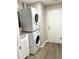 This laundry room features a stacked washer and dryer at 620 Bathurst Dr., Myrtle Beach, SC 29579