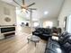 Open concept living room with a view to the Kitchen and Dining Area at 620 Bathurst Dr., Myrtle Beach, SC 29579