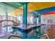 Enjoy a relaxing indoor lazy river, beautifully designed with colorful decor and ambient lighting at 6804 North Ocean Blvd. # 515, Myrtle Beach, SC 29572