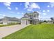 Charming two-story home features stone accents, a two-car garage, and a well-manicured lawn at 715 Hobonny Loop, Longs, SC 29568