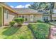 The backyard has mature landscaping and a brick patio at 765 Shaftesbury Ln., Conway, SC 29526