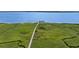 Aerial view showcases the boardwalk extending into the water, surrounded by marshland at Lot 142 Millbank Rd., Georgetown, SC 29440