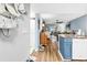 Bright kitchen offers access and open concept view into the well decorated living area at 1301 Pridgen Rd. # 903, Myrtle Beach, SC 29577