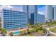 Detailed aerial view of resort with swimming pools, sunbathing areas, and direct beach access at 1304 N Ocean Blvd. # S-501, Myrtle Beach, SC 29577