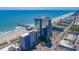 Elevated view of the Yachtsman condo complex featuring a pier, the beach, and city views at 1304 N Ocean Blvd. # S-501, Myrtle Beach, SC 29577