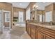 Luxurious bathroom featuring a soaking tub, double vanity, and elegant finishes at 154 Harbor Oaks Dr., Myrtle Beach, SC 29588