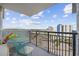 Outdoor balcony with seating area and city views at 2001 S Ocean Blvd. # 920, Myrtle Beach, SC 29577