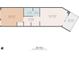 Floor plan layout of a one bedroom condo, 429 sq ft at 2001 S Ocean Blvd. # 920, Myrtle Beach, SC 29577