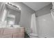 Cozy bathroom featuring essential fixtures and a clean aesthetic, ready for your personal touch at 221 N Waccamaw Dr., Murrells Inlet, SC 29576