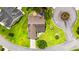 Aerial view of the property showcasing a well-maintained home and surrounding lush landscape at 221 Rivers Edge Dr., Conway, SC 29526