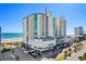 Beautiful exterior view of the Avista Resort, a beachfront property with ocean views and modern design at 300 N Ocean Blvd. # 128, North Myrtle Beach, SC 29582