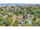 Coastal neighborhood aerial view with lush trees and houses near the beach at 315 14Th Ave. N, Surfside Beach, SC 29575