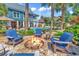 Inviting backyard with a stone fire pit surrounded by Adirondack chairs, perfect for outdoor gatherings at 315 14Th Ave. N, Surfside Beach, SC 29575