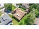 Aerial view of home highlighting well-manicured lawn and roof details at 3533 Lighthouse Way, Myrtle Beach, SC 29577
