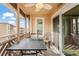 Outside seating is featured on the balcony, and a view of nearby buildings at 609 Hillside Dr. S # D-17, North Myrtle Beach, SC 29582