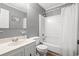 Clean bathroom featuring a shower-tub combo with white tile and a vanity sink at 609 Hillside Dr. S # D-17, North Myrtle Beach, SC 29582