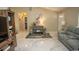 Comfortable living room with stylish decor, a cozy sofa, and elegant flooring at 654 Blue Bird Ln., Murrells Inlet, SC 29576